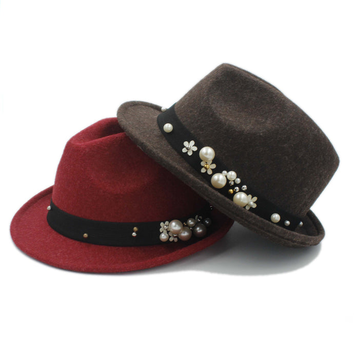 Winter 100% Wool Women Men Fedora Hat Derby Cloche Top Cap