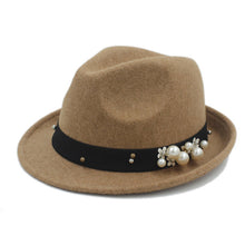 Load image into Gallery viewer, Winter 100% Wool Women Men Fedora Hat Derby Cloche Top Cap