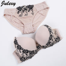 Load image into Gallery viewer, Julexy Brand Embroidery BCD Women Bra Set France Large Size Bra Brief Sets Cotton Sexy Push Up Lace Underwear Big Panty Set