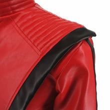 Load image into Gallery viewer, Rare MJ Michael Jackson Thriller MTV limited Edition Red England Retro Leather Jacket collection Outwear Any Size