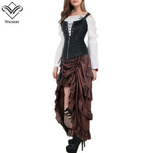 Load image into Gallery viewer, Women Skirts Sexy Long Maxi Steampunk Skirts Punk Midi Gothic Corset Skirt Lace Skirts