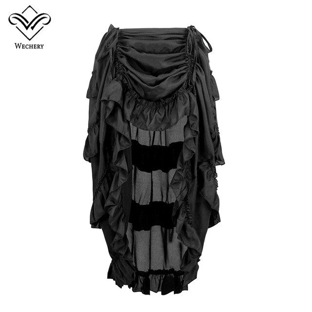 Women Skirts Sexy Long Maxi Steampunk Skirts Punk Midi Gothic Corset Skirt Lace Skirts