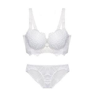 Sexy Underwear Set Push Up Bra Set For Women Underwear Lace Embroidery Bralette Set Women Intimates Lingerie AB Cup