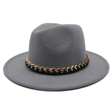 Load image into Gallery viewer, Seioum New Fashion Wool Pork Pie Boater jazz Top Hat For Women&#39;s Men&#39;s Felt Wide Brim Fedora Gambler Hat