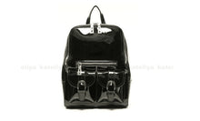 Load image into Gallery viewer, Casual outdoor patent leather backpack large capacity waterproof school bag