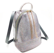 Load image into Gallery viewer, Casual outdoor patent leather backpack large capacity waterproof school bag