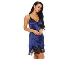 Load image into Gallery viewer, Nightgown Lace Lingerie Sleepwear Deep V-Neck