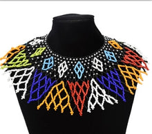 Load image into Gallery viewer, Ethnic Bohemian Bead Tassel Necklace Earring Set for Women