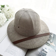 Load image into Gallery viewer, Novelty Toquilla Straw Helmet Pith Sun Hats for Men Vietnam War Army Hat Dad Boater Bucket Hats Safari Jungle Miners Cap  B-8268