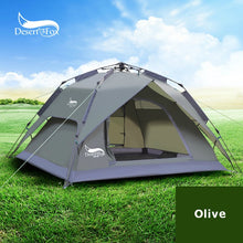 Load image into Gallery viewer, Desert&amp;Fox Automatic Tent 3-4 Person Camping Tent,Easy Instant Setup for Sun Shelter,Travelling,Hiking