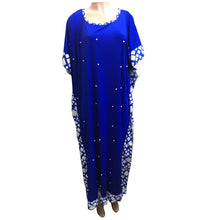Load image into Gallery viewer, Beading women maxi long dress big elastic Africa dashiki dress solid vintage fashions