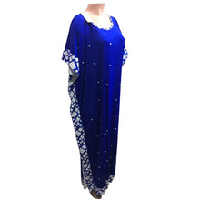 Load image into Gallery viewer, Beading women maxi long dress big elastic Africa dashiki dress solid vintage fashions
