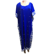 Load image into Gallery viewer, Beading women maxi long dress big elastic Africa dashiki dress solid vintage fashions