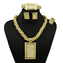 Load image into Gallery viewer, gold fine jewelry set party jewelry set women necklace big wedding jewelry necklace nigerian african jewelry