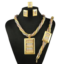 Load image into Gallery viewer, gold fine jewelry set party jewelry set women necklace big wedding jewelry necklace nigerian african jewelry