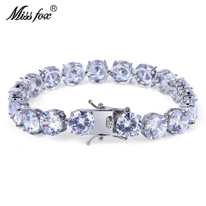 Diamond Chain Bracelet For Men's 10mm 18K