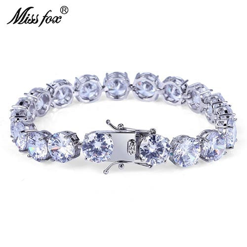 Diamond Chain Bracelet For Men's 10mm 18K