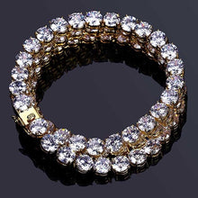 Load image into Gallery viewer, High Quality Free Ship Big Diamond Cuban Sorority 18K Gold Chain Luxury Jewelry Clasp Male Bracelets Bangles