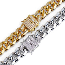 Load image into Gallery viewer, Gorgeous 12mm Oval Multi-Layer Twist Micro-Studded High-End Diamond Inlay 18K Gold Jewerly for Men
