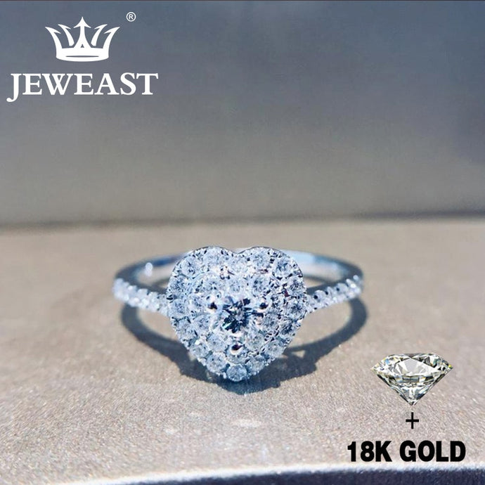 Natural Diamond 18K Gold Pure Gold Ring Beautiful Gemstone Ring Good Upscale Trendy Classic Party Fine Jewelry Hot Sell New 2020