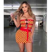 Load image into Gallery viewer, 2019 Two Piece Sets Clothes Women Sexy O Neck Coat Top Bodycon Skirt Suits Autumn Woman 2 Pcs Set Feminino Ruffles Hem Outfits