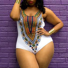 Load image into Gallery viewer, Dashiki African Push Up Bikini Print one Piece swimwear