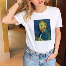 Load image into Gallery viewer, Ukiyo-e Vincent Van Gogh Printed Funny Women T shirts Harajuku Kimono Woman Short Sleeve Tees Tops Vintage Female T-shirt
