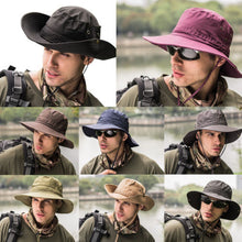 Load image into Gallery viewer, Hat Cap 2018 New Brand Fishing Hunting Brim Safari Summer Men Sun Hat Fisherman Hat