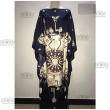 Load image into Gallery viewer, Dress With Scarf 100% Chiffon Elegant Oversize  African Traditional Print Dresses