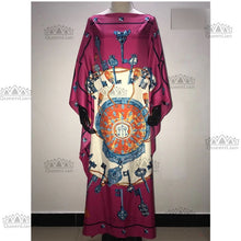 Load image into Gallery viewer, Dress With Scarf 100% Chiffon Elegant Oversize  African Traditional Print Dresses