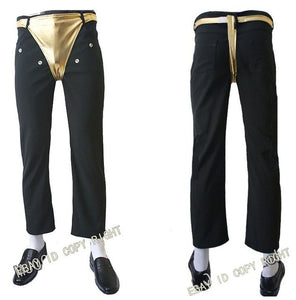 HOT MJ Michael Jackson Classic BAD Dangerous Jam Golden  Body suit Costume Jacket  pants For Performance Collection 1990S