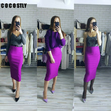 Load image into Gallery viewer, Women Body con Long Skirt Black High Waist Tight Maxi Skirts Club Party Wear Elegant Pencil Skirt