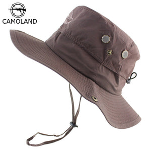 Summer Waterproof Sun Hat Men Women Bucket Boonie Hat Outdoor UV Protection Quick Dry Safari Hiking Fishing Hat Mesh Breathable