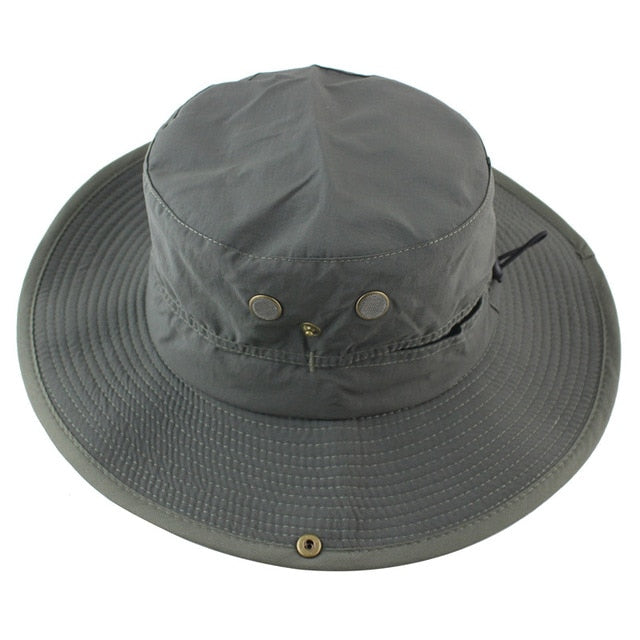 Summer Waterproof Sun Hat Men Women Bucket Boonie Hat Outdoor UV Protection Quick Dry Safari Hiking Fishing Hat Mesh Breathable