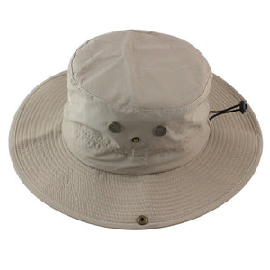 Summer Waterproof Sun Hat Men Women Bucket Boonie Hat Outdoor UV Protection Quick Dry Safari Hiking Fishing Hat Mesh Breathable