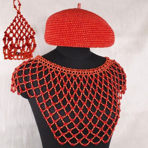 Dudo Jewelry 2019 Fashionable 100% Genuine Coral Beads Jewelry Set African Collar Necklace Edo Bridal Wedding Nigerian Jewellery