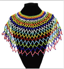 Load image into Gallery viewer, Ethnic Bohemian Bead Tassel Necklace Earring Set for Women