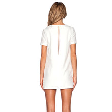 Load image into Gallery viewer, AEL 2019 Celebrity Fashion Blogger Women&#39;s High Quality Casual Deep V-neck White Short Sleeve Mini Dress Ropa De Famosas Mujer