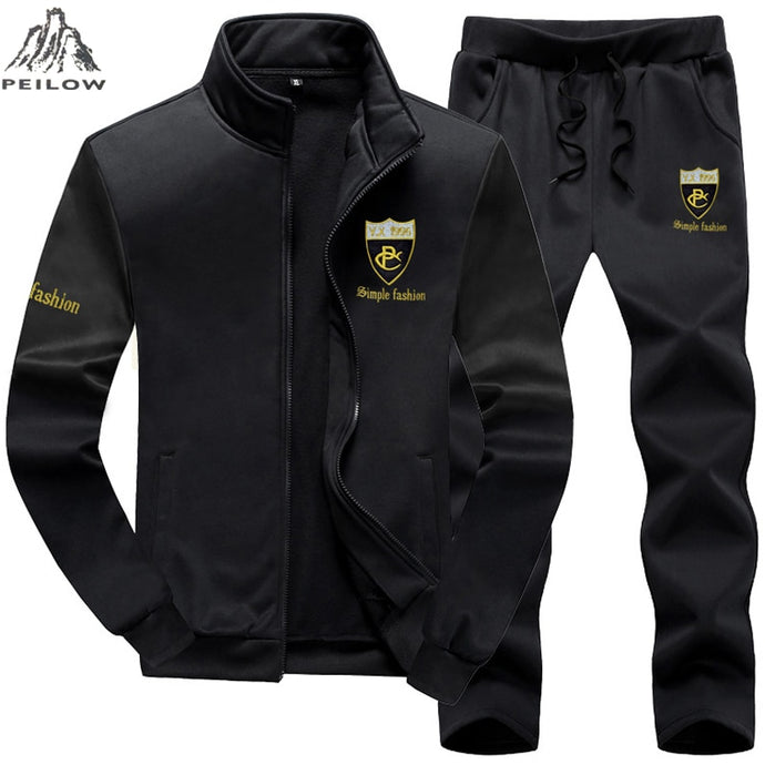 Sporting Suit Sweatshirt +Sweatpants Men Clothing Slim Male Tracksuit Hooded