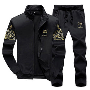 Sporting Suit Sweatshirt +Sweatpants Men Clothing Slim Male Tracksuit Hooded