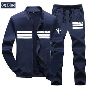 Sporting Suit Sweatshirt +Sweatpants Men Clothing Slim Male Tracksuit Hooded