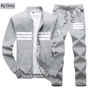 Sporting Suit Sweatshirt +Sweatpants Men Clothing Slim Male Tracksuit Hooded