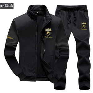 Sporting Suit Sweatshirt +Sweatpants Men Clothing Slim Male Tracksuit Hooded