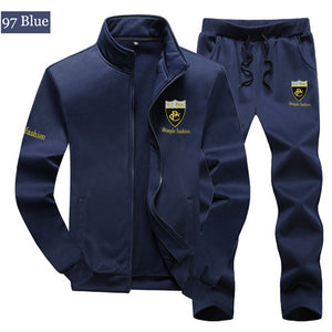 Sporting Suit Sweatshirt +Sweatpants Men Clothing Slim Male Tracksuit Hooded