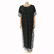 Load image into Gallery viewer, Beading women maxi long dress big elastic Africa dashiki dress solid vintage fashions