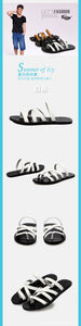 Summer Fashion Men Leather Sandals High Quality Men Roman Beach Shoes Casual Sandals Slippers Men Plus Size 36-46