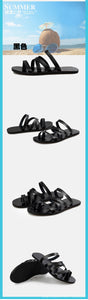 Summer Fashion Men Leather Sandals High Quality Men Roman Beach Shoes Casual Sandals Slippers Men Plus Size 36-46