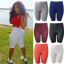 Load image into Gallery viewer, Women's Fitness Half High Waist Quick Dry Skinny Bike Shorts