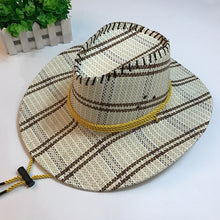 Load image into Gallery viewer, Handwork Summer Women Men Western Straw Cowboy Hat For Gentleman Wide Brim Boater Panama Jazz Hats Godfather Sombrero Cap